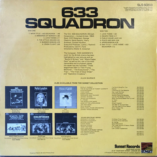 Ron Goodwin : 633 Squadron - Original Motion Picture Soundtrack (LP, RE)