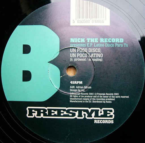 Nick The Record : Latino Disco Para Tu E.P. (12", EP)