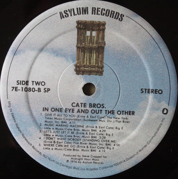 Cate Brothers : In One Eye And Out The Other (LP, Album, Spe)