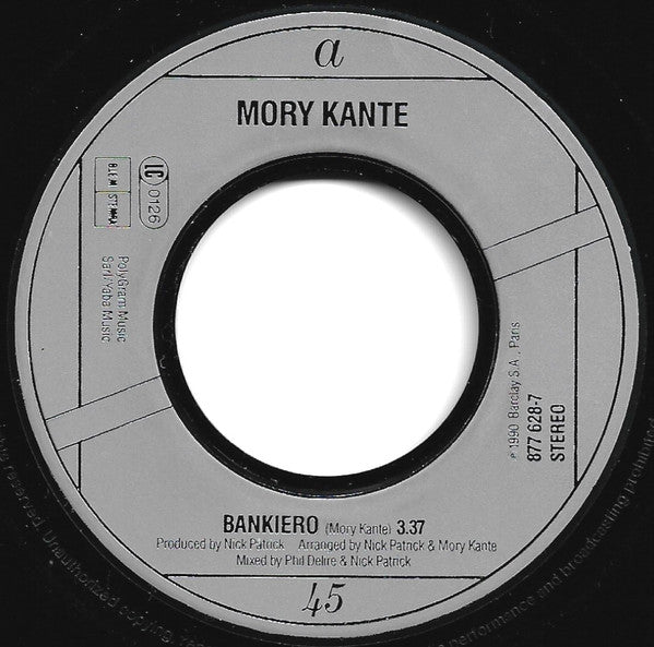 Mory Kante* : Bankiero (7", Single)