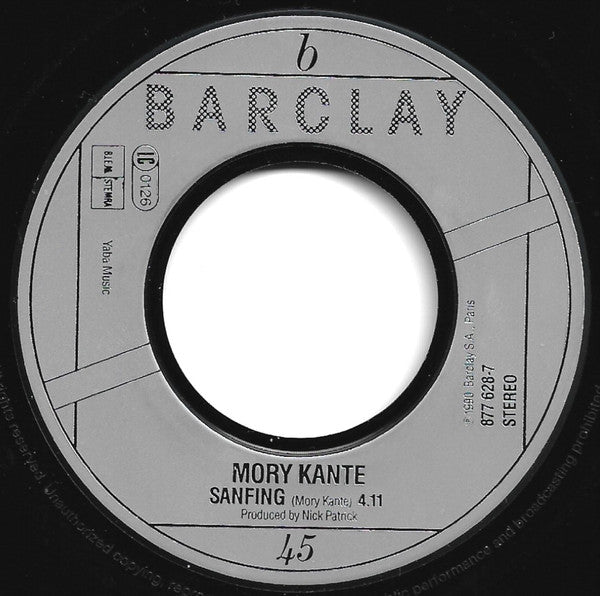 Mory Kante* : Bankiero (7", Single)