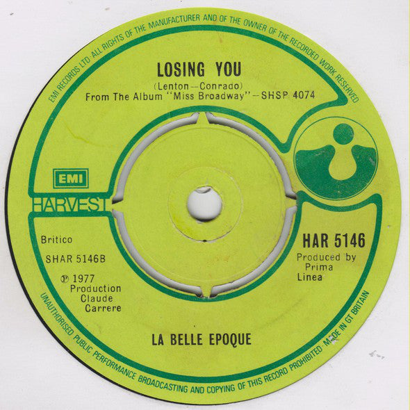 La Belle Epoque* : Miss Broadway (7", Single)