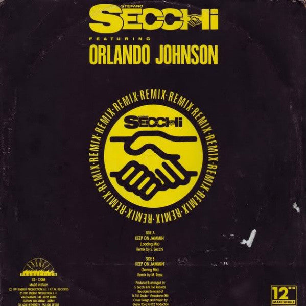 Stefano Secchi Featuring Orlando Johnson : Keep On Jammin' (Remix) (12", Maxi)
