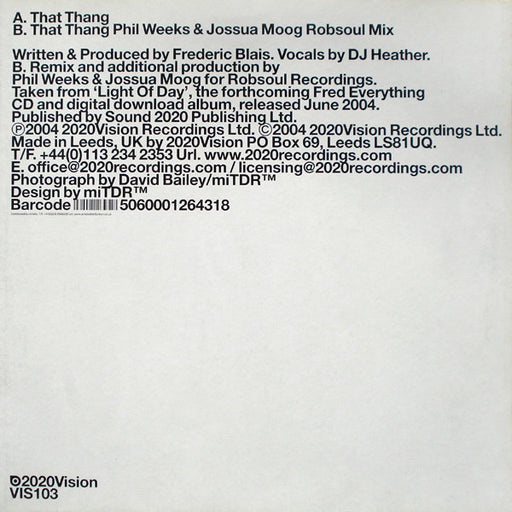 Fred Everything Feat. DJ Heather : That Thang (12")