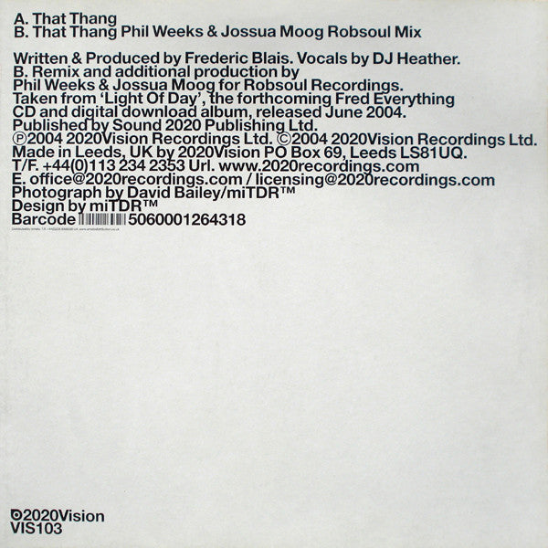 Fred Everything Feat. DJ Heather : That Thang (12")