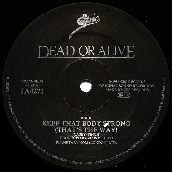Dead Or Alive : That's The Way (I Like It) (Extended Version) (12", Single)