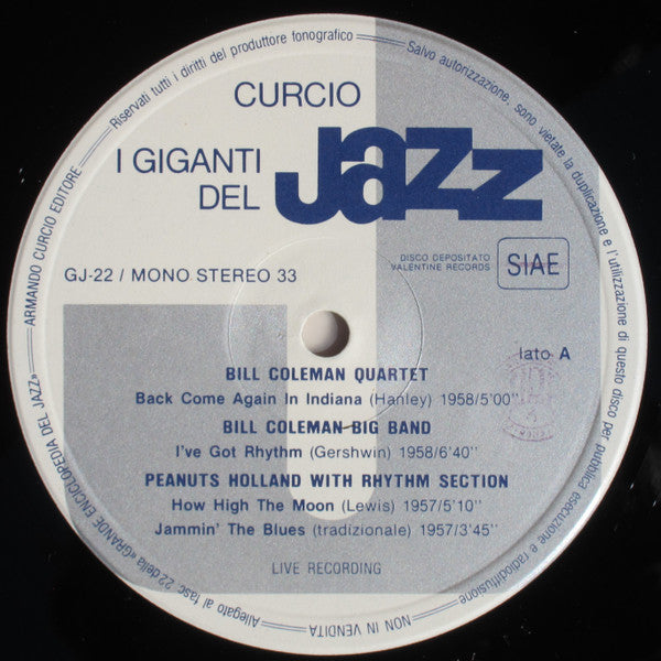 Bill Coleman (2) / Dizzy Gillespie / Sarah Vaughan / Red Allen* : I Giganti Del Jazz Vol. 22 (LP, Comp, Mono, Gat)