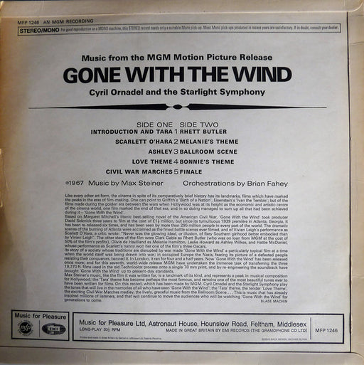 The Starlight Symphony* : Music From The MGM Motion Picture Release "Gone With The Wind" (LP)