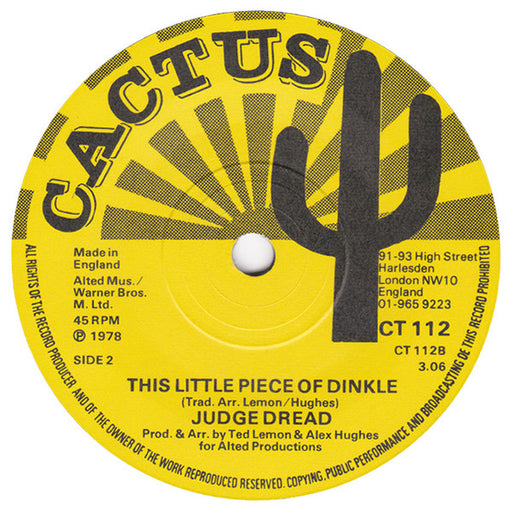 Judge Dread : Dread Rock (7")