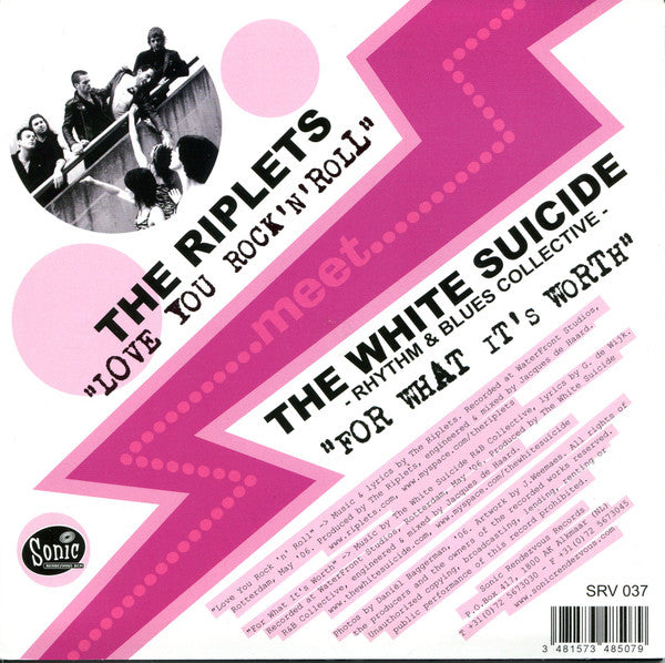 The Riplets / The White Suicide : The Riplets Meet The White Suicide (7", Single, Whi)