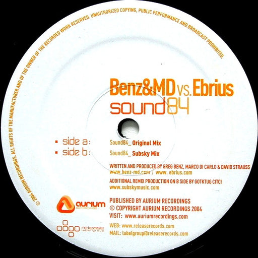 Benz&MD* vs. Ebrius : Sound84 (12")