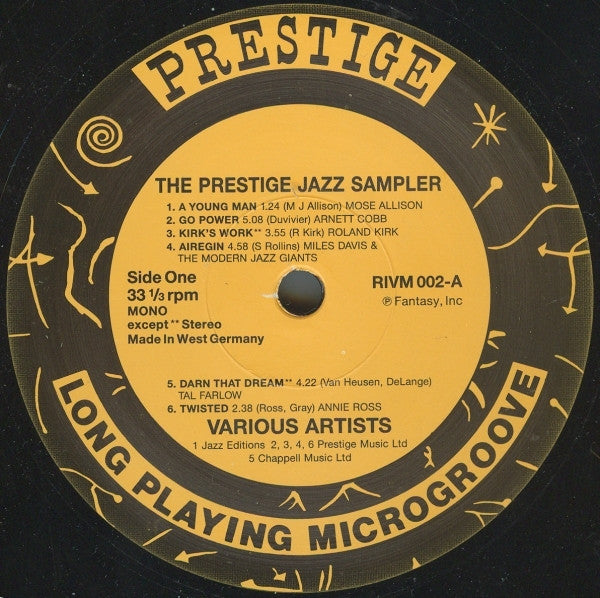 Various : Prestige Jazz Sampler (LP, Comp)