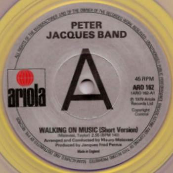 Peter Jacques Band : Walking On Music (7", Single, Promo, Yel)