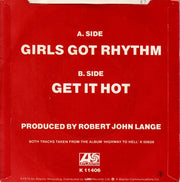 AC/DC : Girls Got Rhythm/Get It Hot (7", Single)