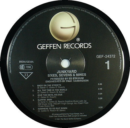 Junkyard (3) : Sixes, Sevens & Nines (LP, Album)