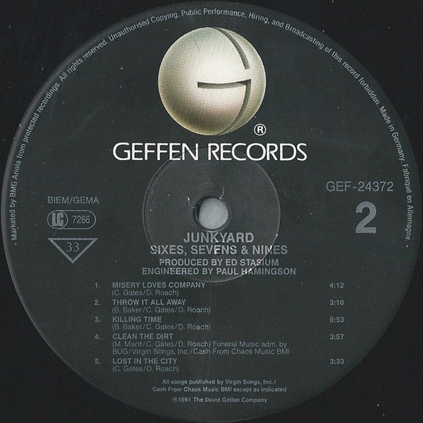 Junkyard (3) : Sixes, Sevens & Nines (LP, Album)