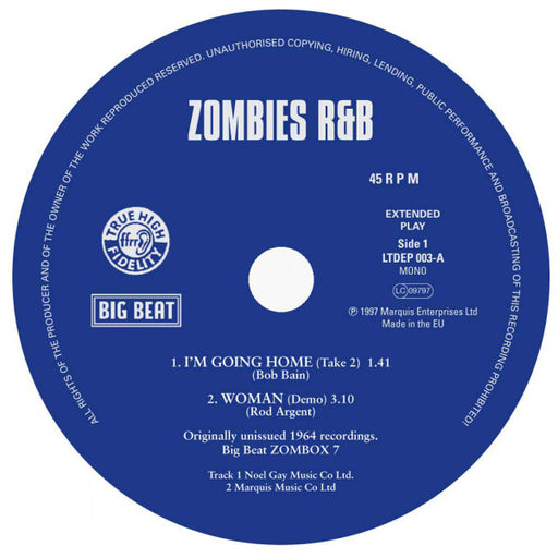 The Zombies : Zombies R&B (7", EP, Mono)