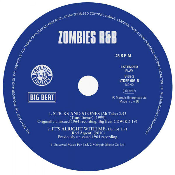 The Zombies : Zombies R&B (7", EP, Mono)