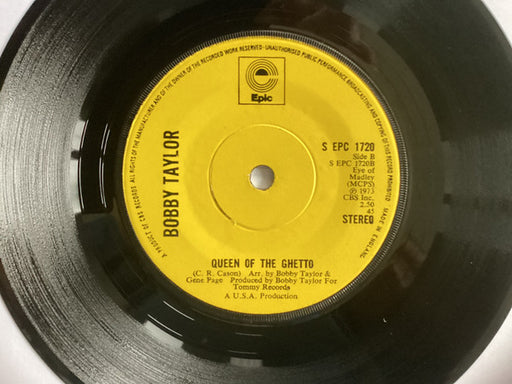 Bobby Taylor : I Can't Quit Your Love / Queen Of The Ghetto (7")