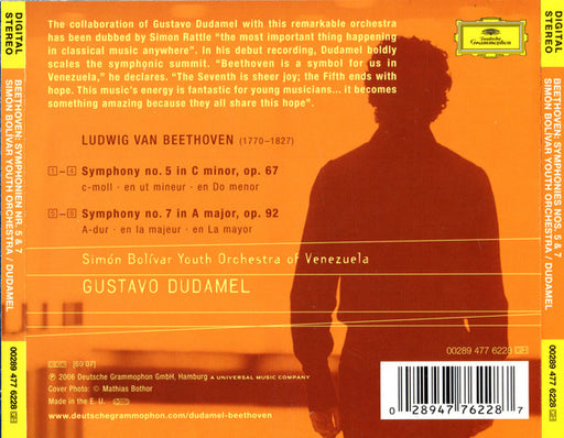 Beethoven*, Gustavo Dudamel, Simón Bolívar Youth Orchestra Of Venezuela : Beethoven 5 & 7 (CD, Album)