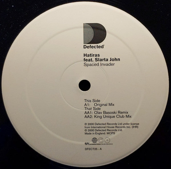 Hatiras Feat. Slarta John : Spaced Invader (Part 1) (12")