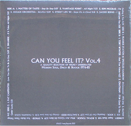 Various : Can You Feel It? Vol.4 (Modern Soul, Disco & Boogie 1976-85) (2xLP, Comp, Ltd, Gat + 7", Ltd)