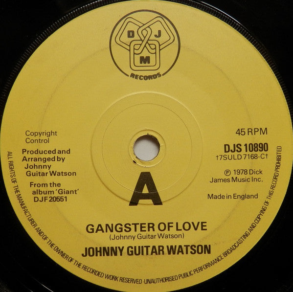 Johnny Guitar Watson : Gangster Of Love (7")