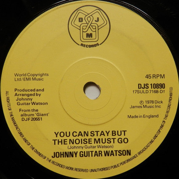 Johnny Guitar Watson : Gangster Of Love (7")