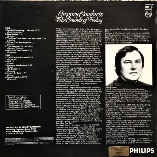 John Gregory : Gregory Conducts The Sounds Of Today (LP)