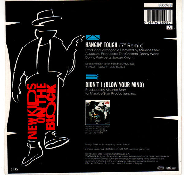 New Kids On The Block : Hangin' Tough (7", Single)