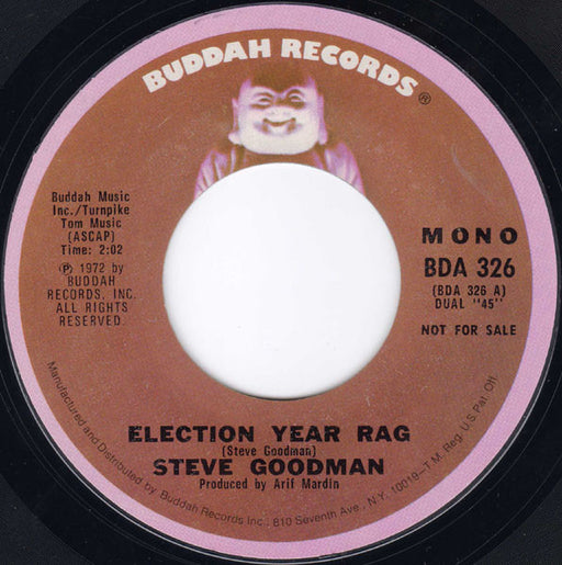 Steve Goodman : Election Year Rag (7", Mono, Promo)