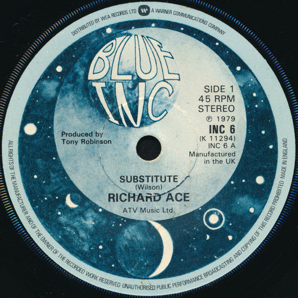 Richard Ace : Substitute / Ghetto Nation (7")