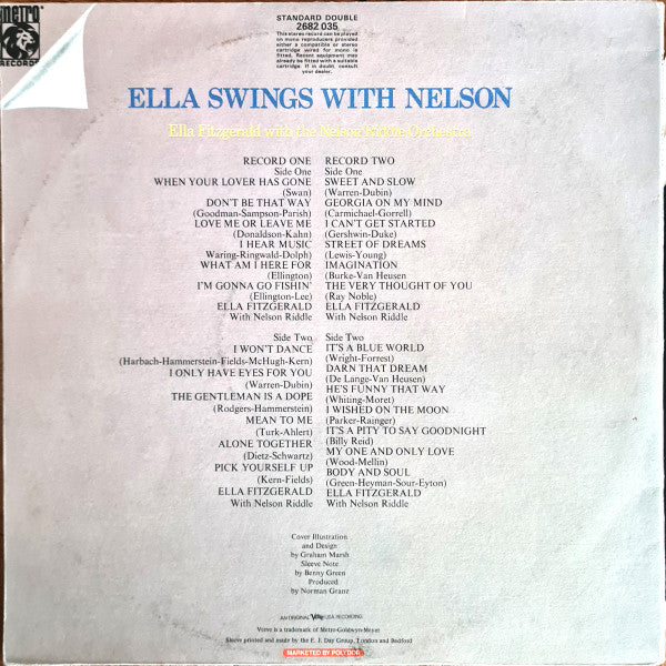 Ella Fitzgerald With The Nelson Riddle Orchestra* : Ella Swings With Nelson (2xLP, Comp, Gat)
