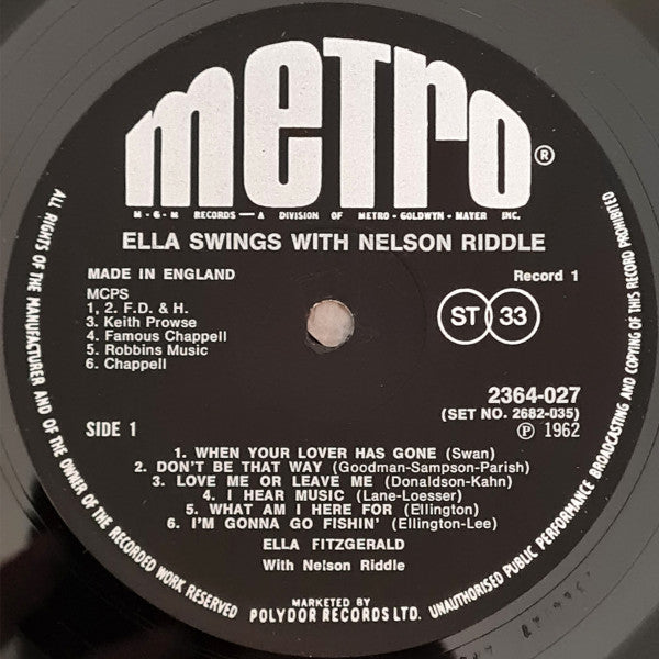 Ella Fitzgerald With The Nelson Riddle Orchestra* : Ella Swings With Nelson (2xLP, Comp, Gat)
