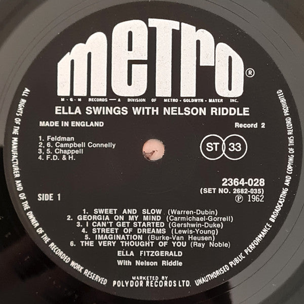 Ella Fitzgerald With The Nelson Riddle Orchestra* : Ella Swings With Nelson (2xLP, Comp, Gat)