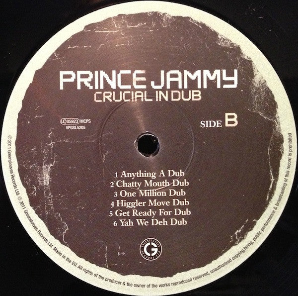 Prince Jammy : Crucial In Dub (LP, Album, Comp)