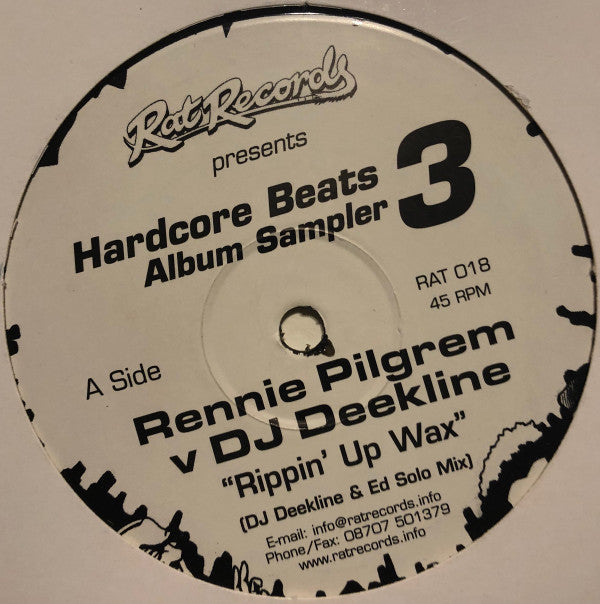 Rennie Pilgrem vs. DJ Dee Kline / Shimano : Hardcore Beats Album Sampler 3 (12")