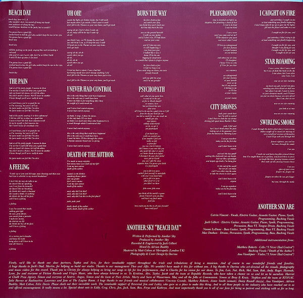 Another Sky : Beach Day (LP, Album, Red)