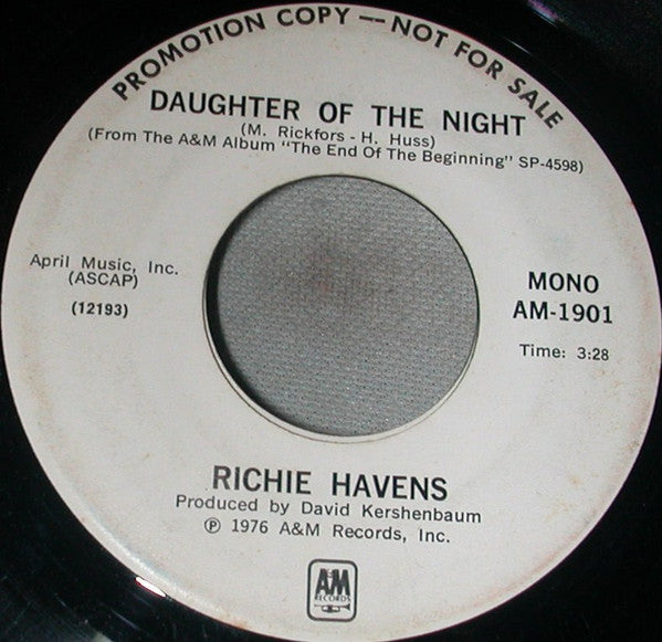 Richie Havens : Daughter Of The Night (7", Mono, Promo)