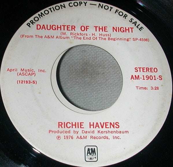 Richie Havens : Daughter Of The Night (7", Mono, Promo)