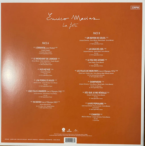 Enrico Macias : La Fête (LP, Comp)