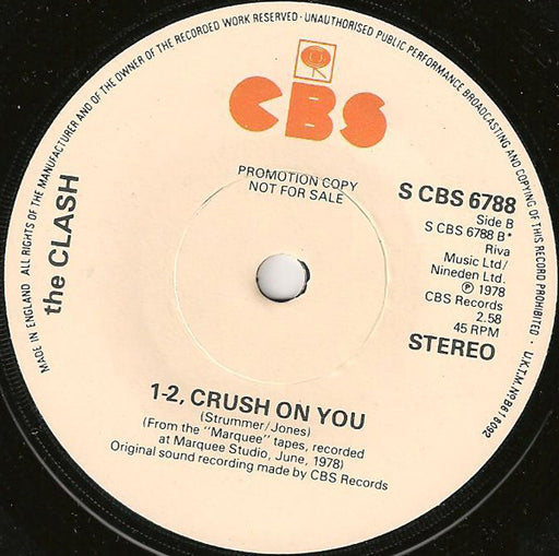 The Clash : Tommy Gun (7", Single, Promo)