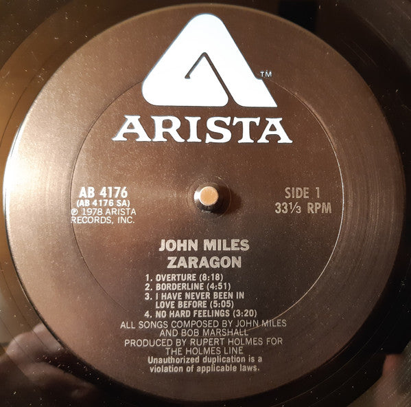 John Miles : Zaragon (LP, Album, San)