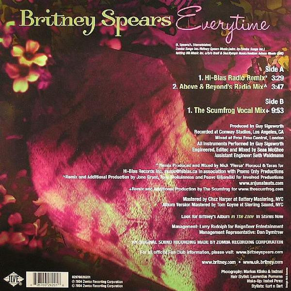 Britney Spears : Everytime (Remixes) (12", Single)