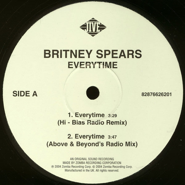 Britney Spears : Everytime (Remixes) (12", Single)