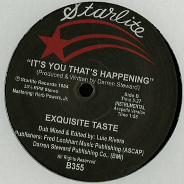 Exquisite Taste : It's You That's Happening (12", RE, Unofficial)