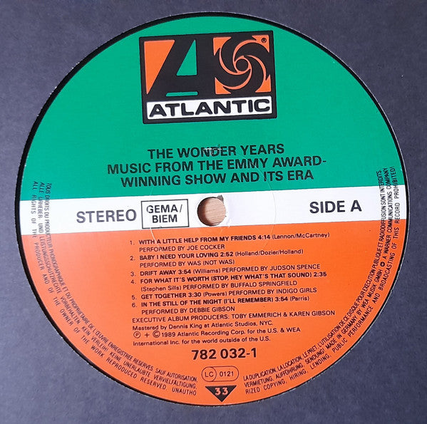 Various : The Wonder Years (Music From The Emmy Award-Winning Show And Its Era) (LP, Album, Comp)