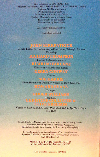John Kirkpatrick : Blue Balloon (LP, Album)