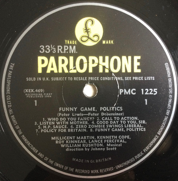 Millicent Martin, Roy Kinnear, Lance Percival, Kenneth Cope, William Rushton : Funny Game, Politics (LP, Album, Mono)