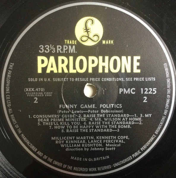 Millicent Martin, Roy Kinnear, Lance Percival, Kenneth Cope, William Rushton : Funny Game, Politics (LP, Album, Mono)